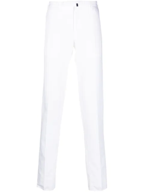 Incotex straight-leg linen-cotton trousers White 1W003091890