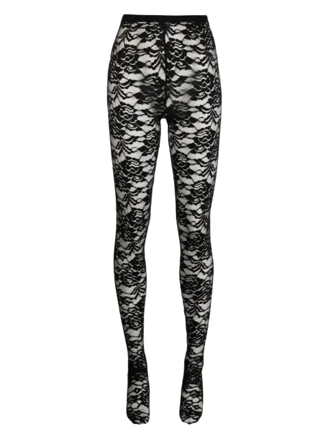 We11done lace-pattern slim tights Black WDLE123123WBK