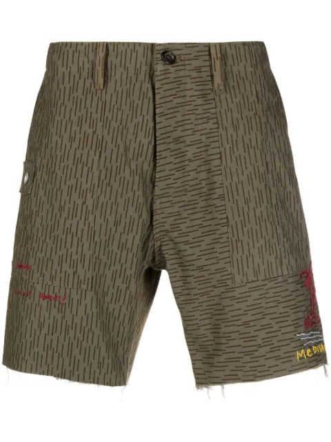President’S stripe-pattern cotton shorts Green 095CC940214