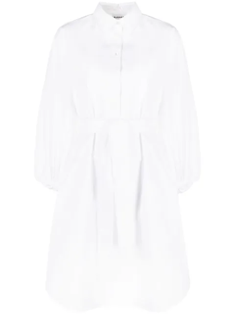 P.A.R.O.S.H. belted long-sleeve shirt dress White D725124