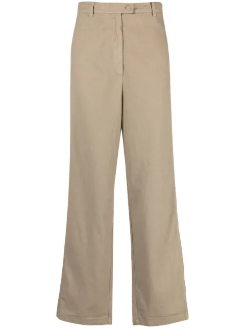 Kristensen Du Nord high-waisted straight-leg trousers Neutrals D186