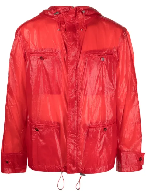 Ferragamo multi-pocket hooded jacket Red 761223