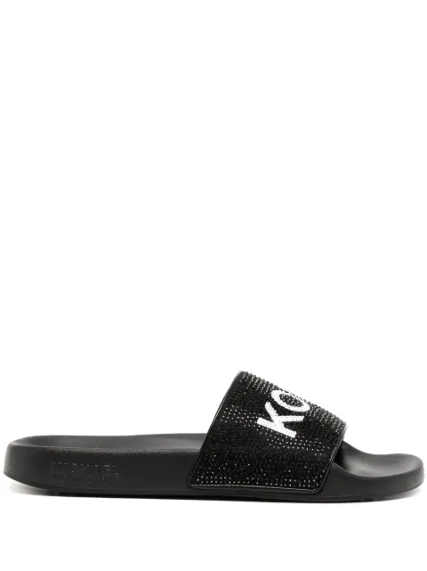 Michael Kors Gilmore rhinestone-embellished slides Black 40S3GMFA1D