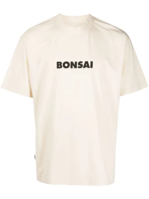 Bonsai logo-print cotton T-shirt Neutrals TS001001