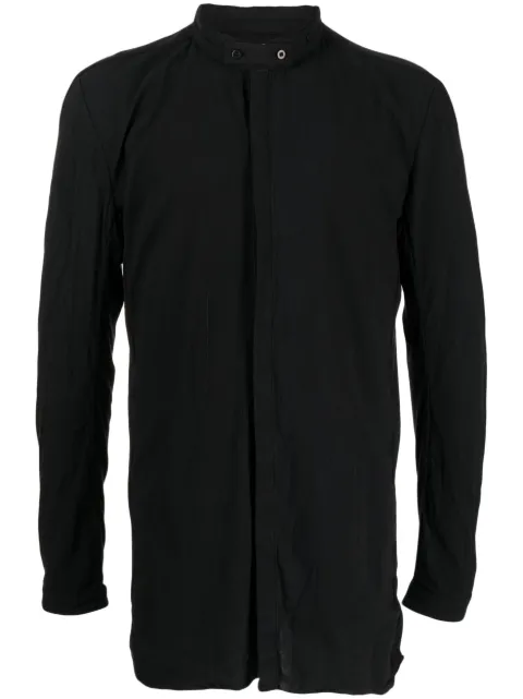 Boris Bidjan Saberi stand-up-collar cotton shirt Black SHIRT1BK