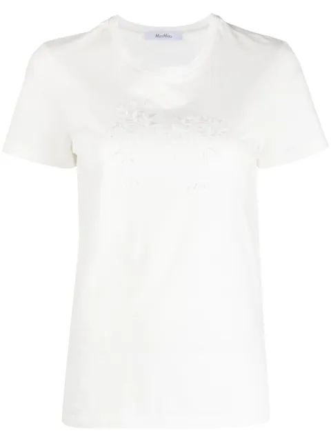 Max Mara embroidered monogram T-shirt White 2319410132600