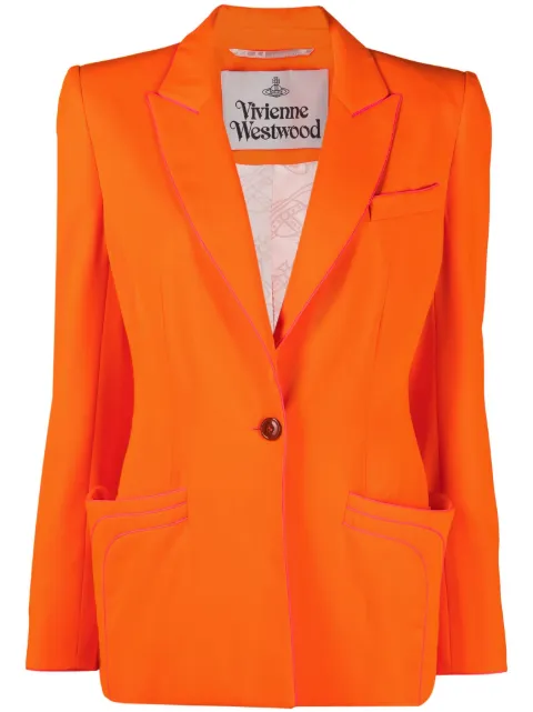 Vivienne Westwood multiple-pocket single-breasted blazer Orange 1401006BW00FC