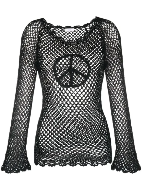 ERL fisherman's knit cotton top Black ERL06N108