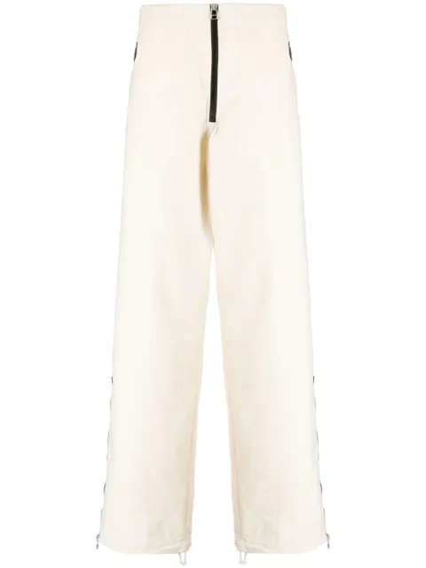 OAMC zip-detail wide-leg trousers Neutrals 23E28OAU11TESBA032