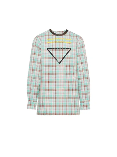 Prada zigzag-trim cotton shirt White UCN501S23112OH