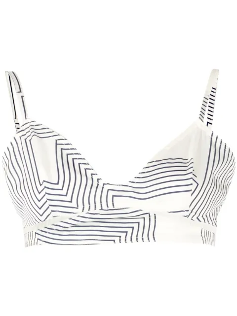 Low Classic stripe-pattern sports bra White LOW23UCTO080PR