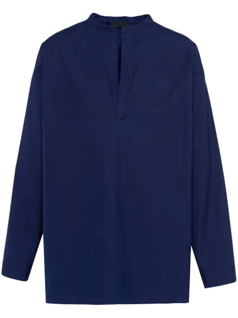Prada triangle-logo cotton shirt Blue UCN509S23112U4