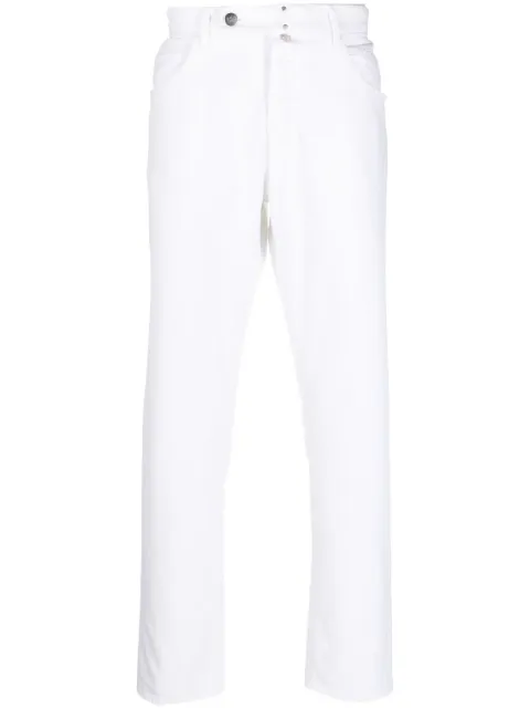 Incotex off-centre button-fastening trousers White BDPX000100530S092