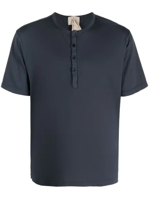 Ten C cotton Henley T-shirt Grey 23CTCUH05088A06021