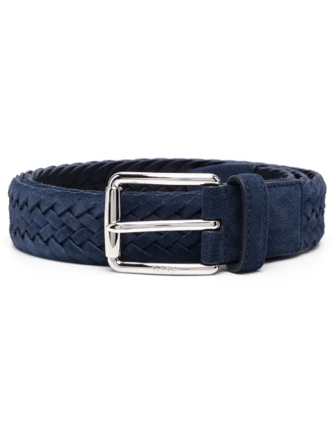 Tod's logo-engraved braided belt Blue XCMCPR23100HMK