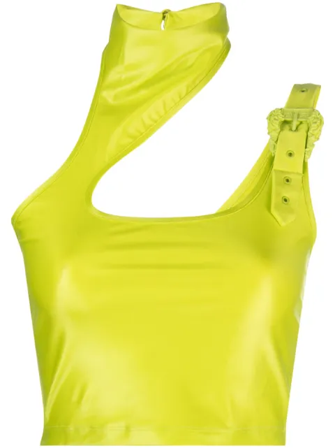Versace Jeans Couture cut-out crop top Yellow 74HAM205J0062
