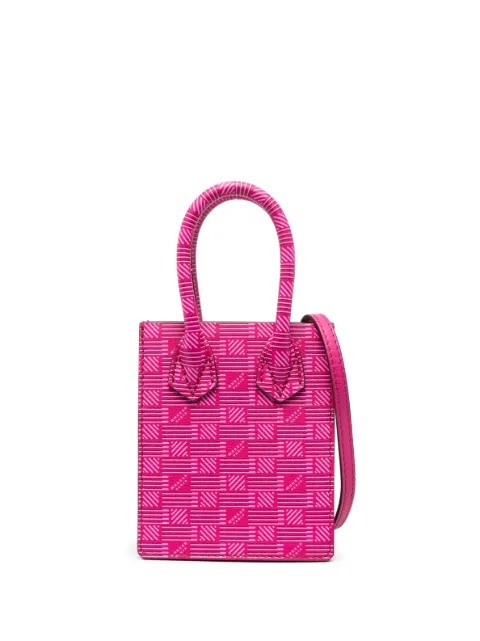 Moreau logo-print leather shoulder bag Pink SUITEBBPRCALF
