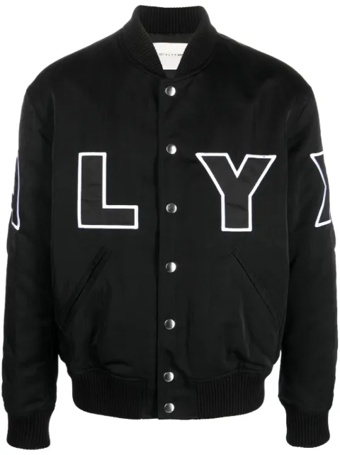 1017 ALYX 9SM logo-patch bomber jacket Black AAMOU0377FA01