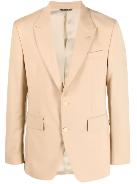 Reveres 1949 long-sleeved button-up blazer Neutrals 057112180