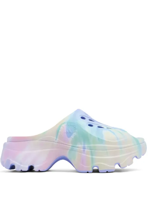 adidas by Stella McCartney swirl-print peep-toe clogs Purple HP6713