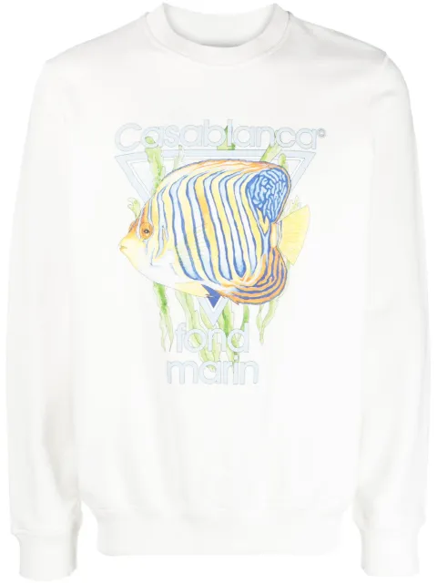 Casablanca Fond Marin sweatshirt White MS23JTP117