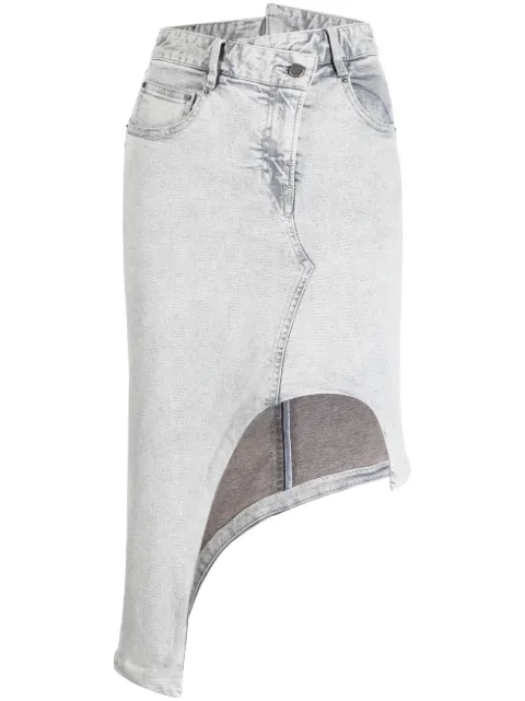 JNBY asymmetric-design denim skirt Grey 5N3D16170