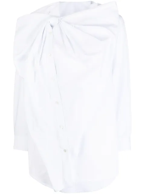 JNBY bow-detail long-sleeve shirt White 5N3G13900