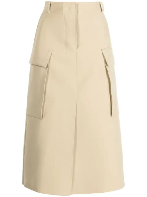 JNBY high-waist midi skirt Brown 5N1D16020
