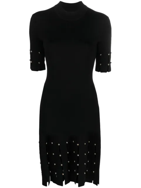 SIMKHAI Dina mock-neck knitted dress Black 1231030K