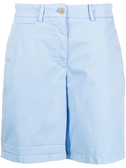 Tommy Hilfiger embroidered-logo cotton-lyocell-blend shorts Blue WW0WW37772C1Z