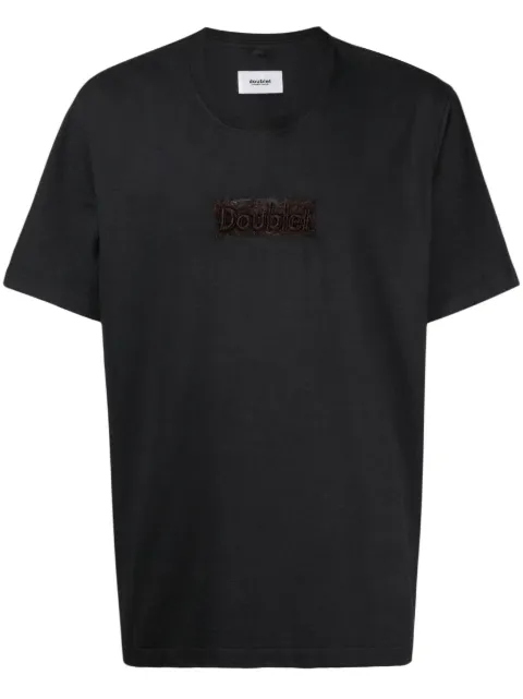 Doublet logo-patch organic cotton T-shirt Grey 23SS19CS258