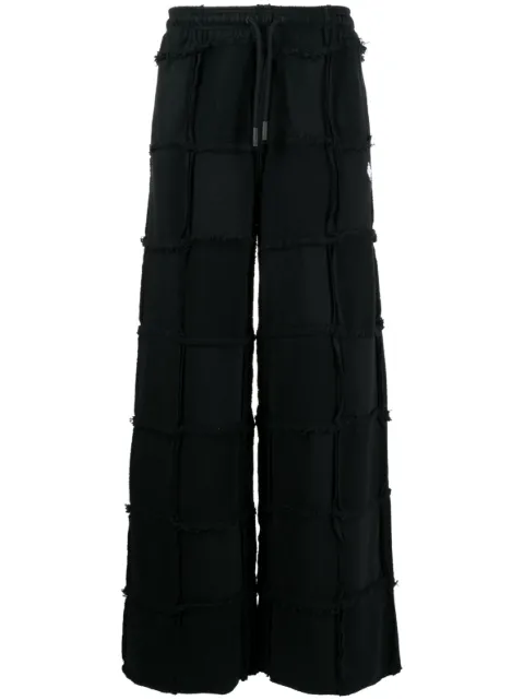 COUNTY OF MILAN inside-out frayed drawstring trousers Black CMCH032F22FLE0011001