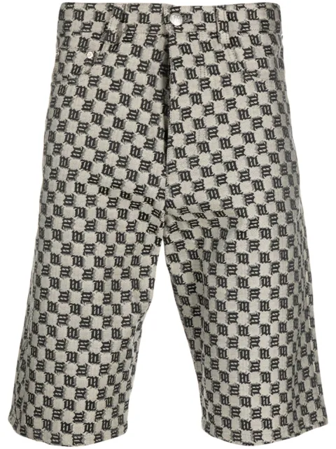 MISBHV monogram-print cotton-blend shorts Neutrals 230M358CMLC