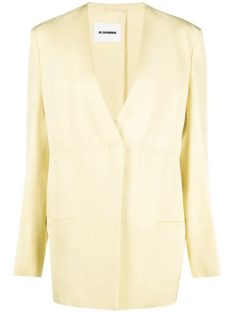 Jil Sander split-back blazer Green J02BN0120J65090