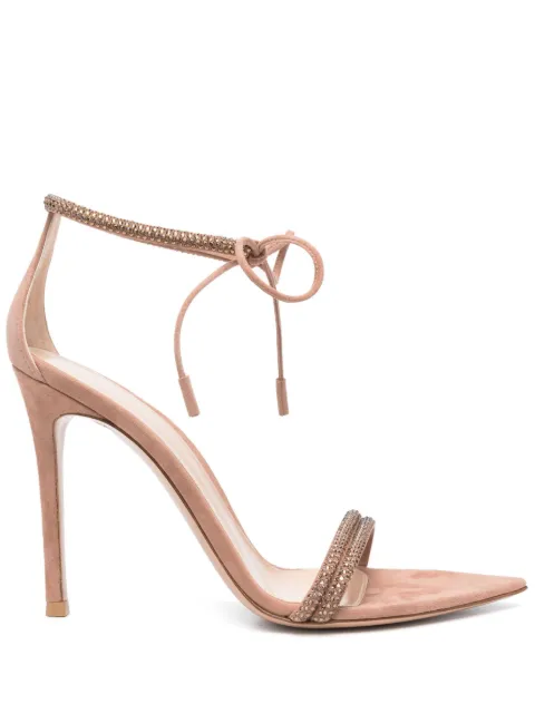 Gianvito Rossi Montecarlo 105mm suede sandals Neutrals G6140815RICCAM