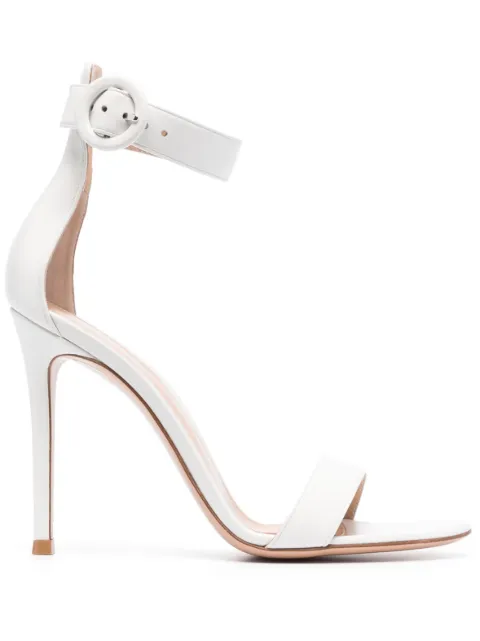 Gianvito Rossi Portofino 105mm leather sandals White G6109615RICNAP