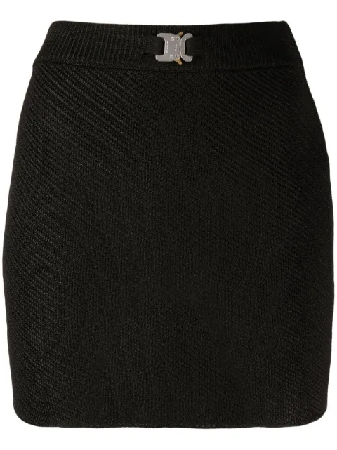1017 ALYX 9SM buckle-detail knit miniskirt Black AAWKN0194YA01