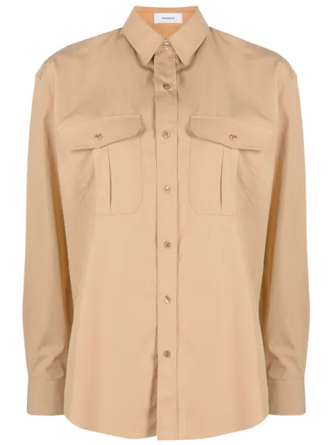 WARDROBE.NYC Oversize cotton shirt Neutrals W5002R03