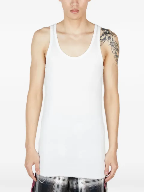 sulvam cotton tank top White SRT02600