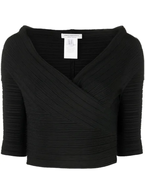 Philosophy Di Lorenzo Serafini knitted cropped top Black V09082100
