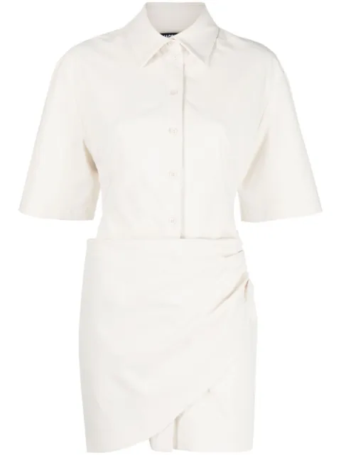 Jacquemus La robe Camisa shirt dress Neutrals 231DR0531084