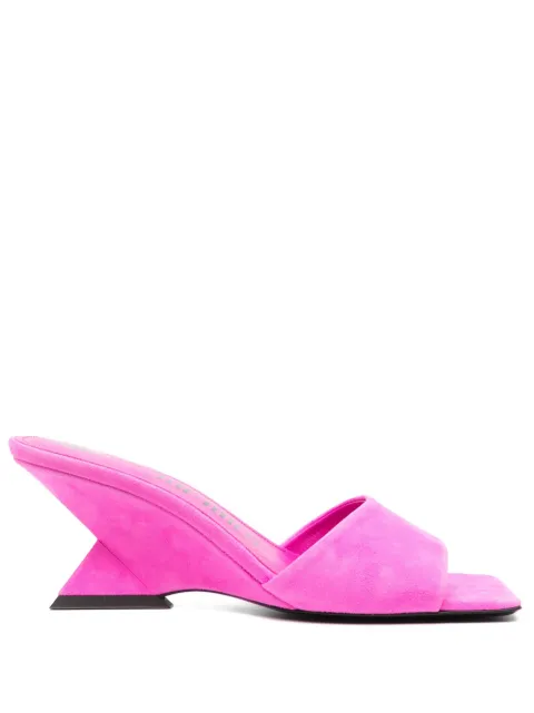 The Attico Cheope suede sandals Pink 232WS605L007