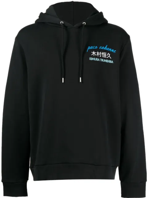 Rabanne x Kimura Tsunehisa world-print hoodie Black 22EJSW041CO0422