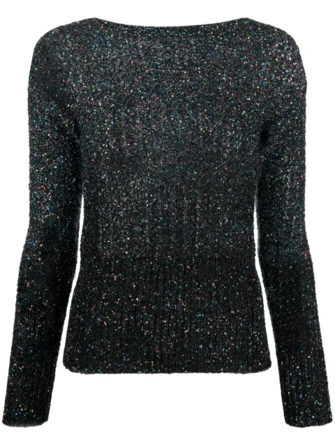 Maison Margiela sequin-embellished knitted jumper Blue S51HL0002S18196