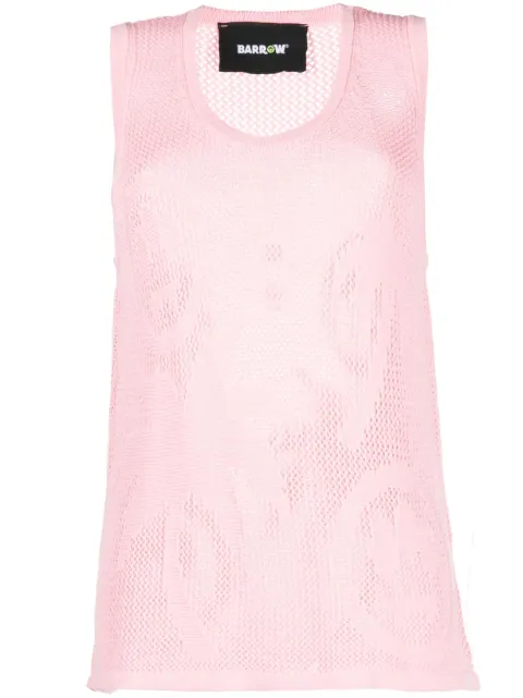 BARROW intarsia-knit palm tree top Pink 033965
