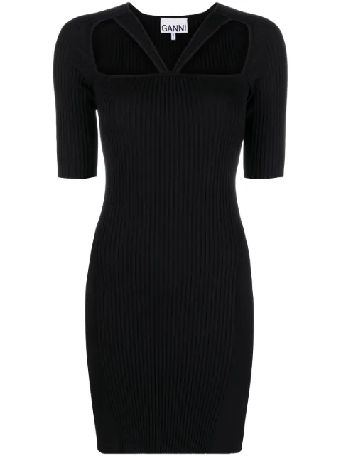 GANNI cut-out minidress Black K1876