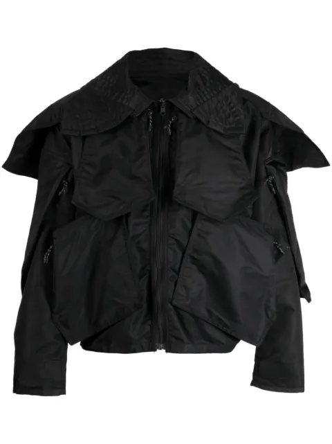MCQ oversize-pointed-pocket jacket Black 695897RTA16