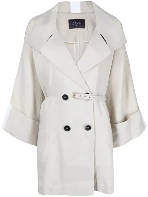 Lorena Antoniazzi double-breasted trench coat Brown P2353CP04B3347