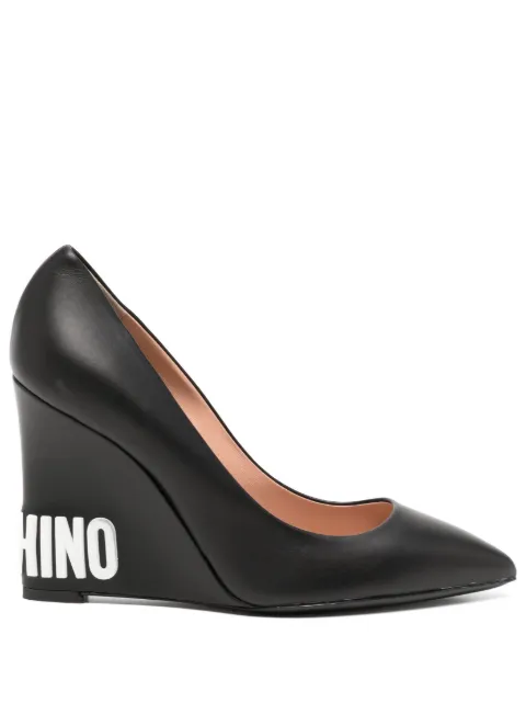 Moschino 105mm wedge heel pumps Black MA1012AE1GMF0