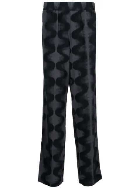 MCQ abstract-print straight-leg trousers Black 702883RTB16
